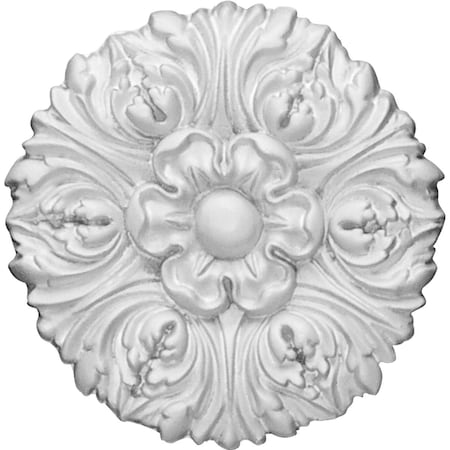 Ekena Millwork 3 7/8"OD x 1/2"P Floral Round Rosette ROS03X03FL